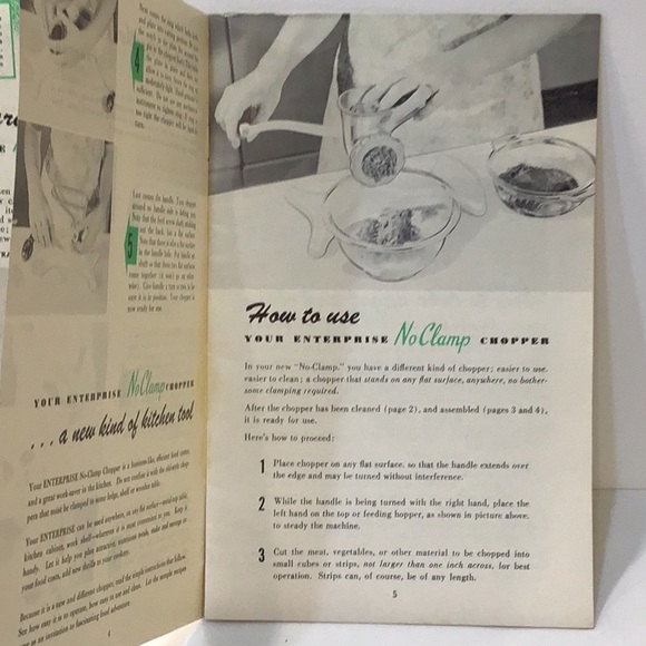 Enterprise food chopper brochure & recipe booklet 15 pages - Picture 4 of 8